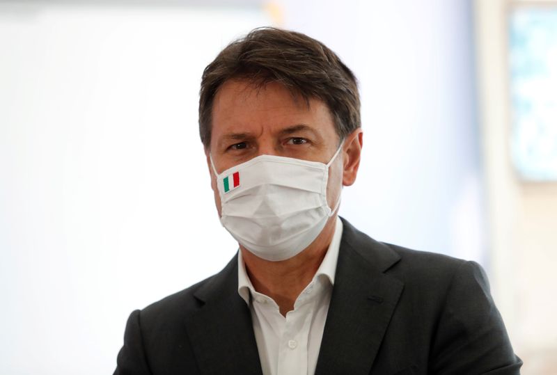 © Reuters. Primeiro-ministro da Itália, Giuseppe Conte, em Roma
