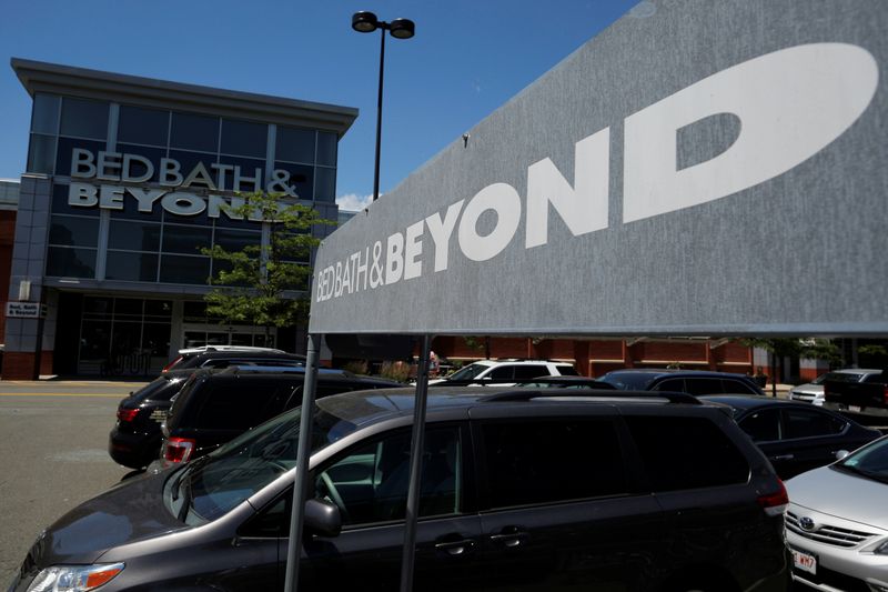 &copy; Reuters. Signs mark a Bed Bath &amp; Beyond store in Somerville