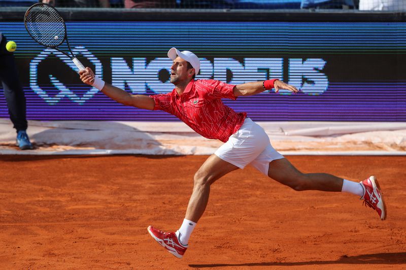 &copy; Reuters. Novak Djokovic tests positive for coronavirus