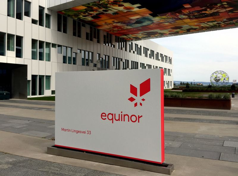 &copy; Reuters. A logo of Equinor, formerly known as Statoil, is seen at the company&apos;s headquarters in Fornebu