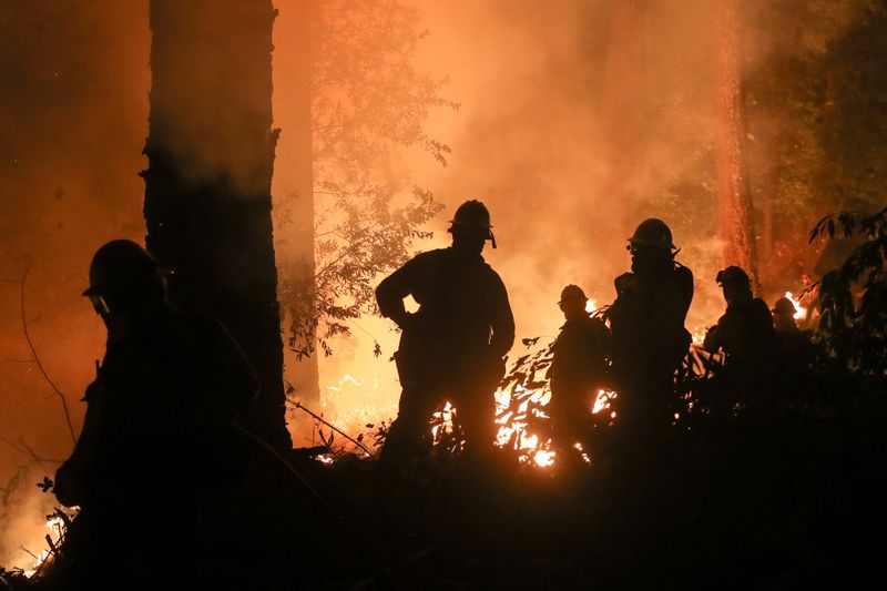 &copy; Reuters. 米加州ワイン産地の山火事、懸命の消火作業が続く　一部で鎮火も