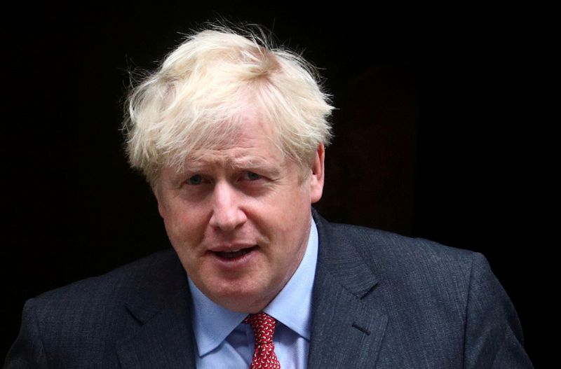 &copy; Reuters. FILE PHOTO: FILE PHOTO: Britain&apos;s Prime Minister Boris Johnson leaves 10 Downing Street, in London