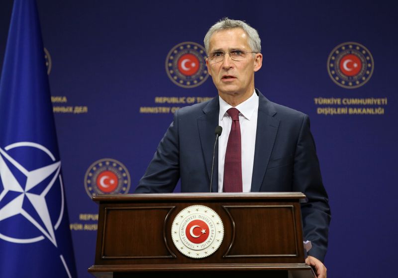 &copy; Reuters. Secretário-geral da Otan, Jens Stoltenberg, durante entrevista coletiva em Ancara