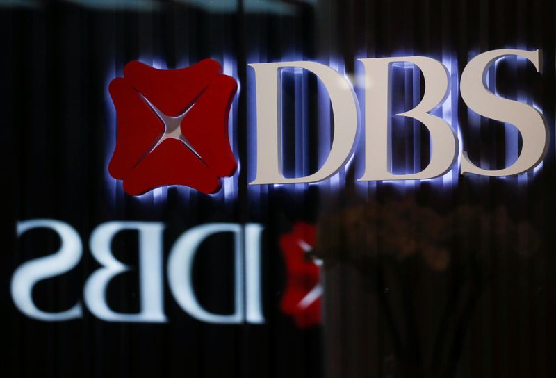 © Reuters. DBS signages are seen in Singapore