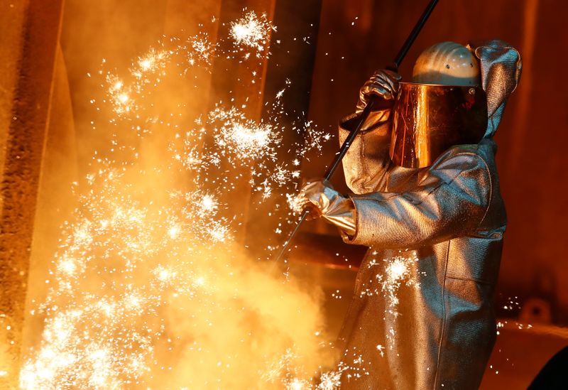 &copy; Reuters. ThyssenKrupp steel factory in Duisburg