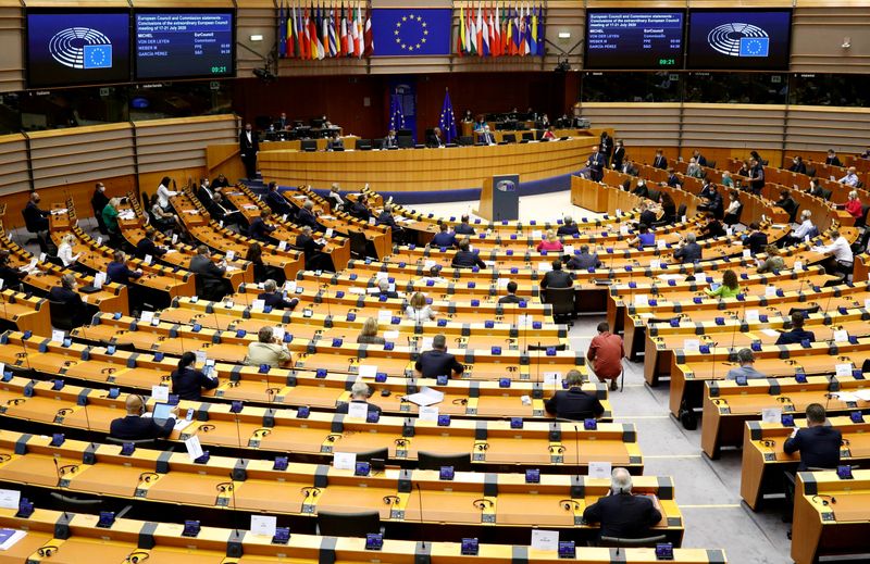 &copy; Reuters. FOTO DE ARCHIVO: Pleno extraordinario del Parlamento Europeo de la UE en Bruselas