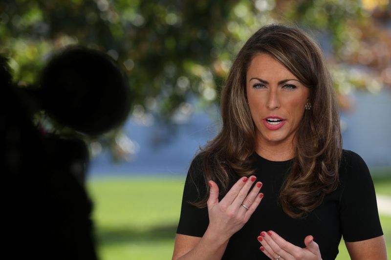 &copy; Reuters. White House Director of Strategic Communications Farah gives a television interview outside the White House in Washington