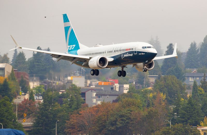 © Reuters. USA: NOUVELLE ÉTAPE EN VUE DE LA REPRISE DES VOLS DU BOEING 737 MAX