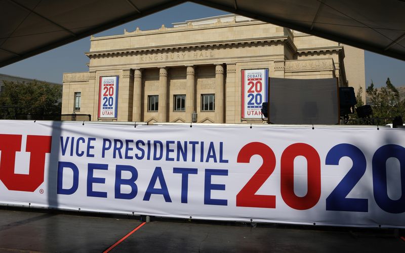 &copy; Reuters. Preparação para debate entre candidatos a vice-presidente dos EUA em Salt Lake City