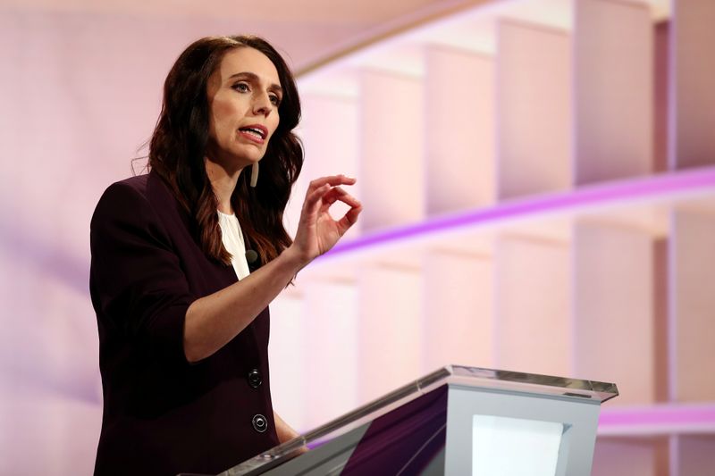 © Reuters. FILE PHOTO: New Zealand Prime Minister Ardern participates in a debate in Auckland