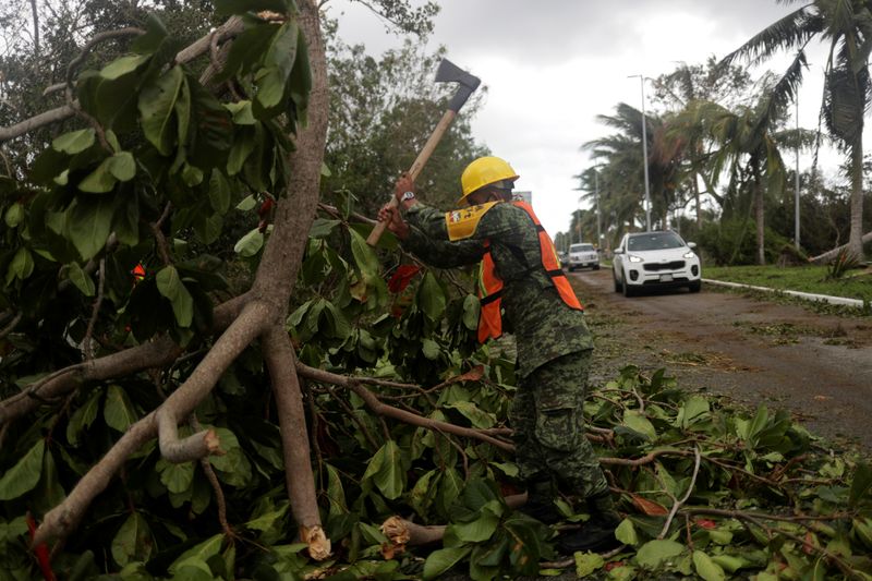 &copy; Reuters. ハリケーン「デルタ」、カンクンを直撃　被害は予想下回る