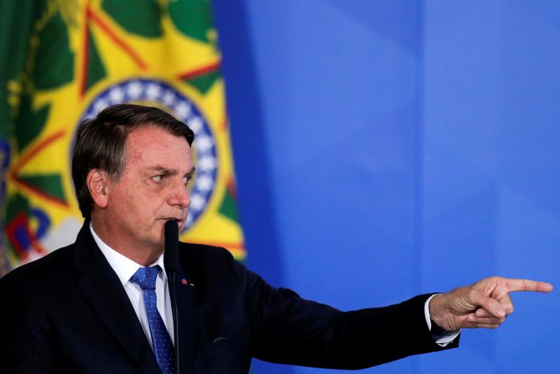 &copy; Reuters. Presidente Jair Bolsonaro durante cerimônia no Palácio do Planalto