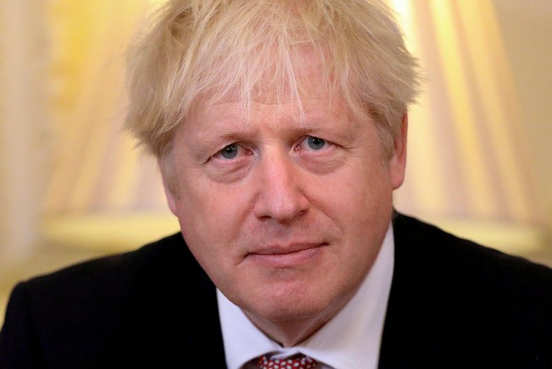 © Reuters. Premiê britânico, Boris Johnson, em Londres