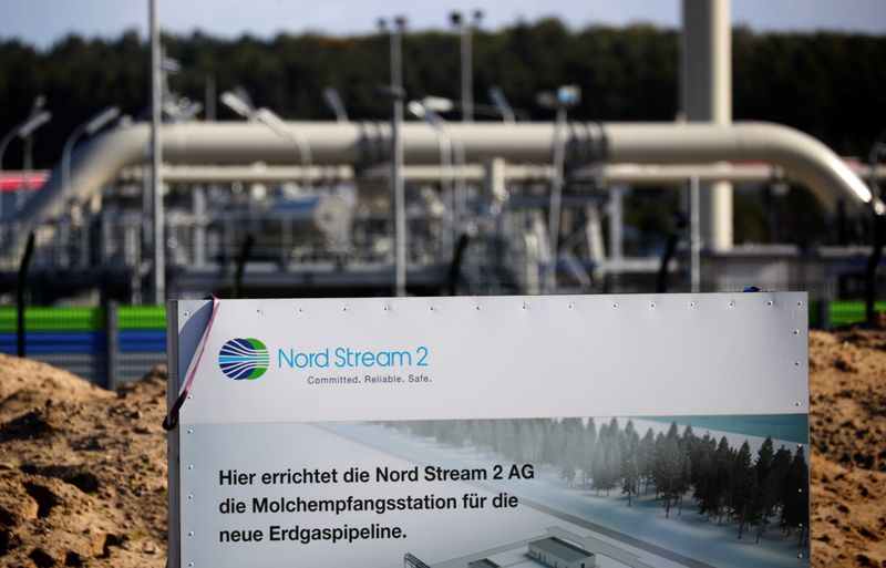 &copy; Reuters. Nord Stream 2 land fall facility in Lubmin