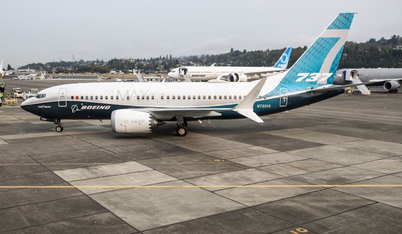 &copy; Reuters. FAA Chief Steve Dickson returns in a Boeing 737 MAX aircraft in Seattle