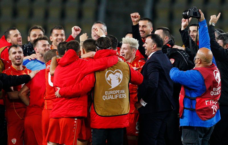 &copy; Reuters. تأهل المجر وأيسلندا ومقدونيا الشمالية لنهائي ملحق بطولة أوروبا