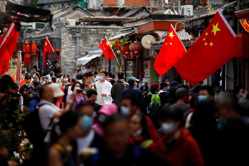 &copy; Reuters. 中国、10月の大型連休で国内観光回復　昨年の水準には届かず