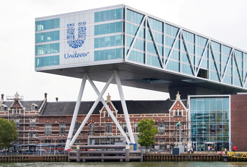 &copy; Reuters. FILE PHOTO: Unilever headquarters in Rotterdam