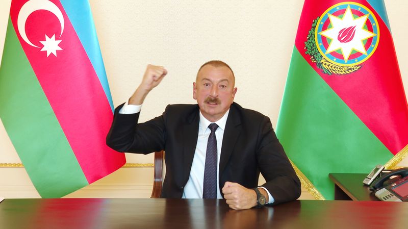 &copy; Reuters. وكالة: رئيس أذربيجان يوافق على مبادئ تسوية اقترحتها روسيا وأمريكا وفرنسا