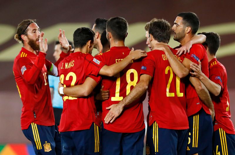 &copy; Reuters. إسبانيا تهزم سويسرا لتظل في صدارة مجموعتها بدوري الأمم