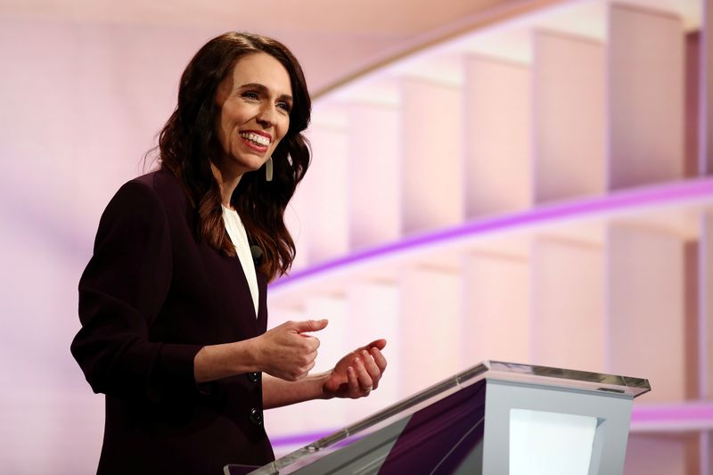 &copy; Reuters. FILE PHOTO: New Zealand Prime Minister Ardern participates in a debate in Auckland