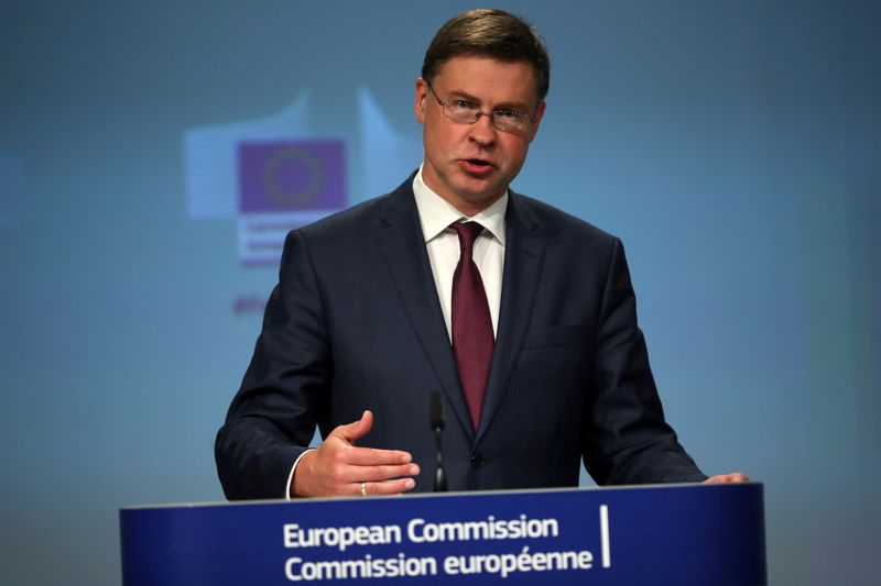 &copy; Reuters. FILE PHOTO: EU&apos;s anti-fraud package presentation in Brussels