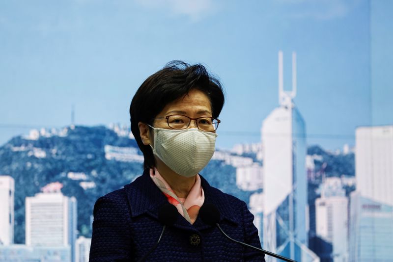 &copy; Reuters. زعيمة هونج كونج تؤجل كلمتها السنوية إلى ما بعد زيارة بكين