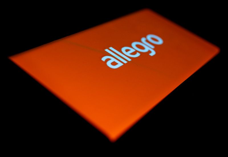 © Reuters. Allegro logo is seen on the smartphone in this illustration