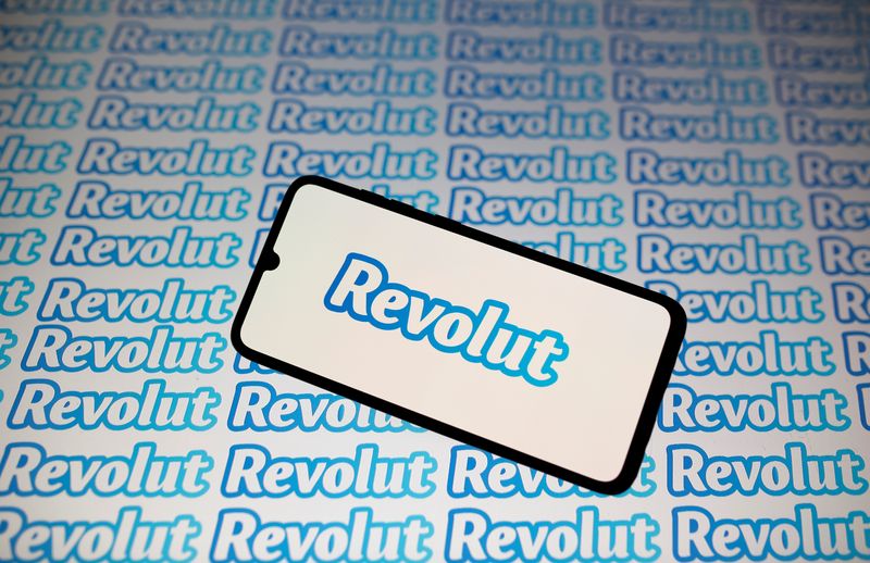 &copy; Reuters. Smartphone with Revolut logo is seen in this illustration