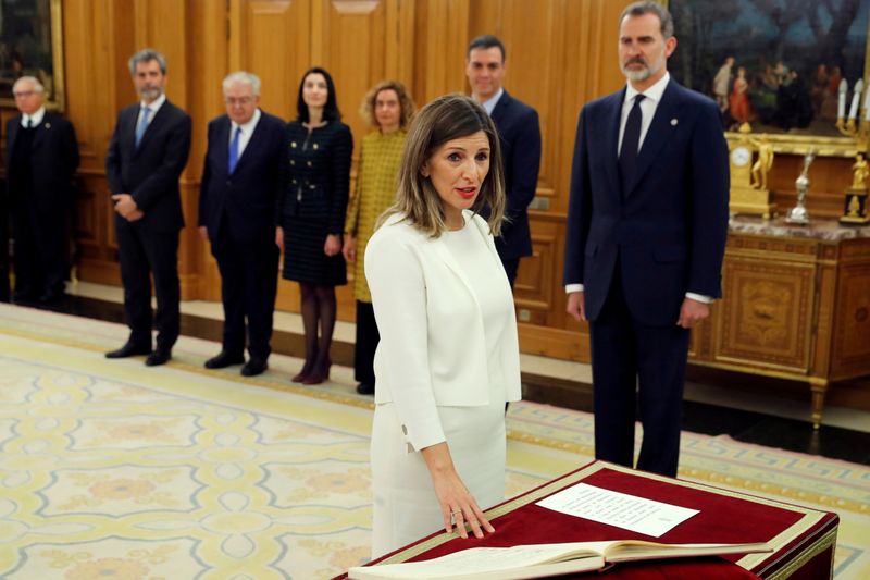 &copy; Reuters. FOTO DE ARCHIVO: La ministra de Trabajo de España, Yolanda Díaz, en Madrid