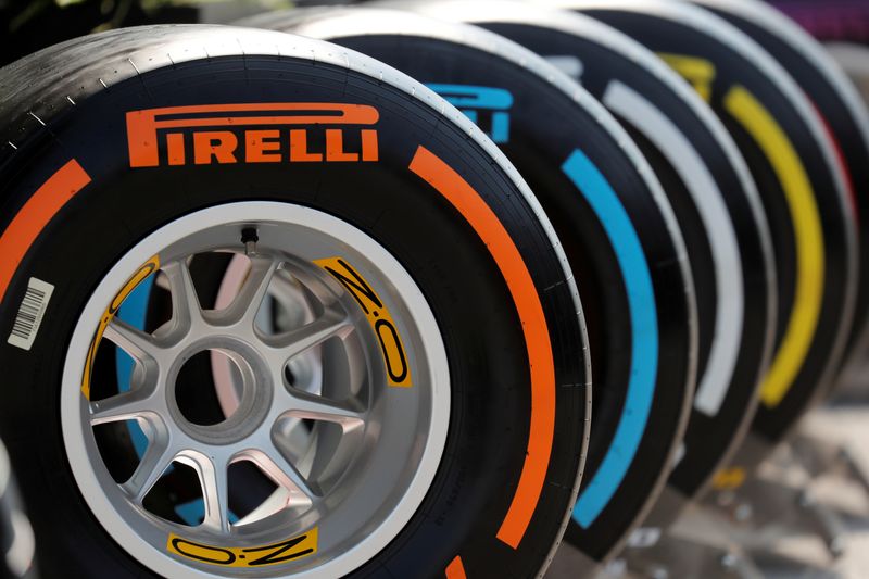 &copy; Reuters. FILE PHOTO: General view of Pirelli tyres