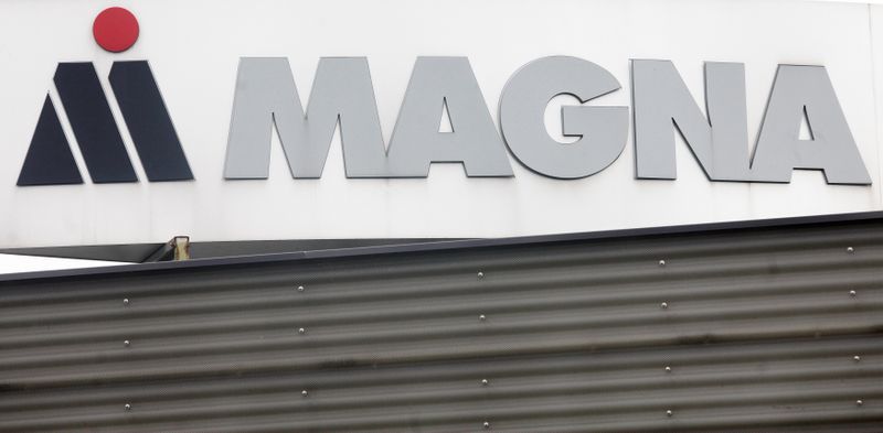 &copy; Reuters. FILE PHOTO: Magna Steyr company logo is pictured at their factory site in Graz