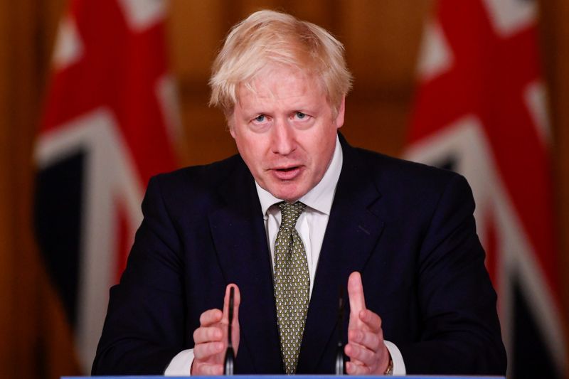 © Reuters. FILE PHOTO: Virtual news conference on the ongoing situation with the coronavirus disease (COVID-19) in London