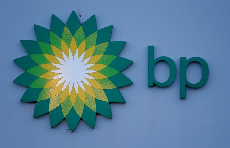 &copy; Reuters. FILE PHOTO: File photograph shows a sign is outside BP&apos;s North Sea Headquarters in Aberdeen
