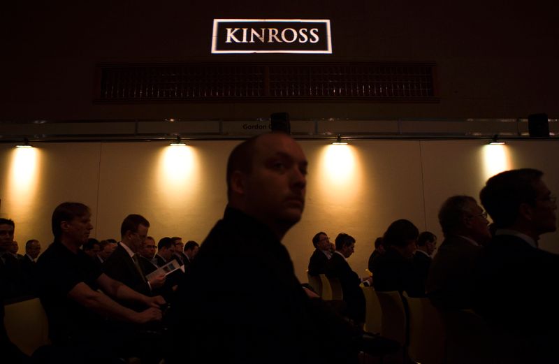 &copy; Reuters. People look on during the Kinross Gold Corporation annual general meeting for shareholders in Toronto