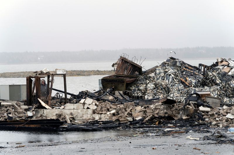 &copy; Reuters. Fire Destroys Nova Scotia lobster pound in Middle West Pubnico