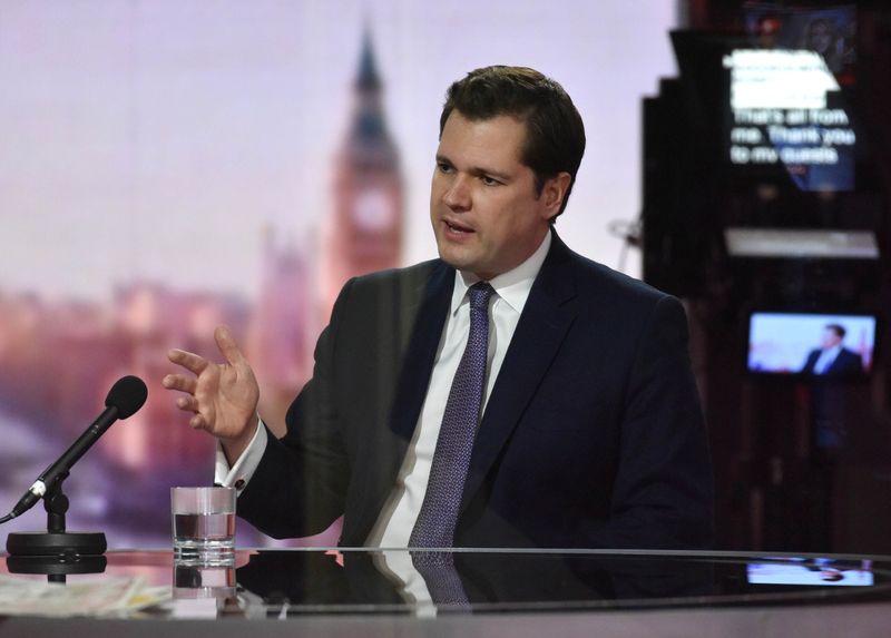 &copy; Reuters. Britain&apos;s Housing Secretary Jenrick appears on BBC TV&apos;s The Andrew Marr Show in London