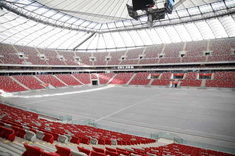 &copy; Reuters. Vista do Estádio Nacional de Varsóvia, na Polônia