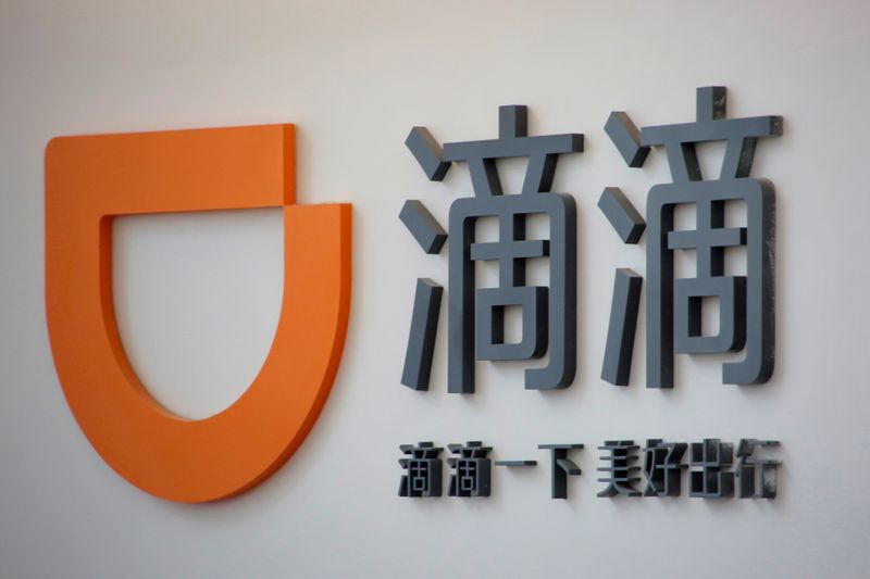 &copy; Reuters. Logo di Didi Chuxing nella sede di Pechino
