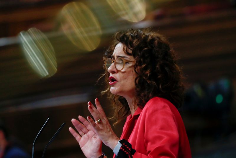 &copy; Reuters. FILE PHOTO: Spain&apos;s Treasury Minister Maria Jesus Montero attends a session at Parliament in Madrid