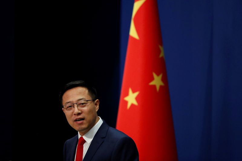 © Reuters. Porta-voz do Ministério das Relações Exteriores da China Zhao Lijian em Pequim