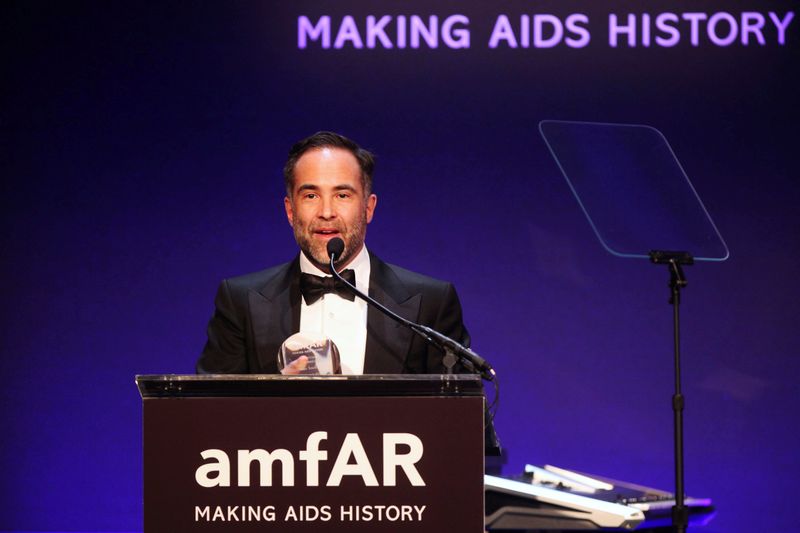 &copy; Reuters. FILE PHOTO: Dr. Martin Chavez of Goldman Sachs Gives speaks at the annual amfAR New York Gala at Cipriani&apos;s on Wall Street