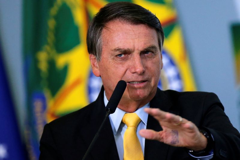&copy; Reuters. Presidente Jair Bolsonaro durante cerimônia no Palácio do Planalto