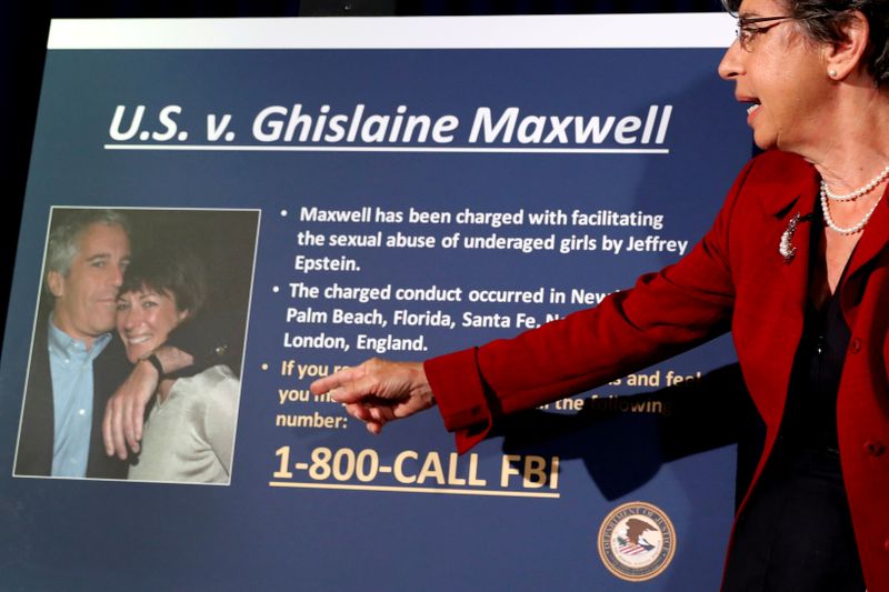 &copy; Reuters. FILE PHOTO: Audrey Strauss, Acting United States Attorney for the Southern District of New York announces charges against Ghislaine Maxwel in New York