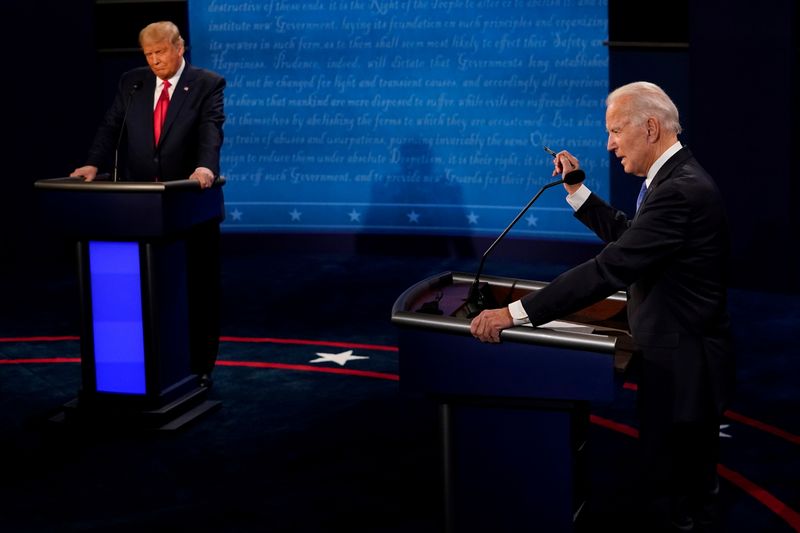 &copy; Reuters. Final 2020 U.S. presidential campaign debate in Nashville