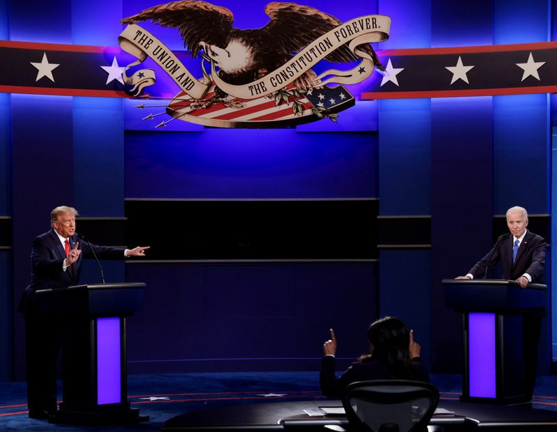 &copy; Reuters. Final 2020 U.S. presidential campaign debate in Nashville
