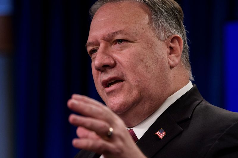 &copy; Reuters. FILE PHOTO: U.S. Secretary of State Mike Pompeo holds a news conference in Washington