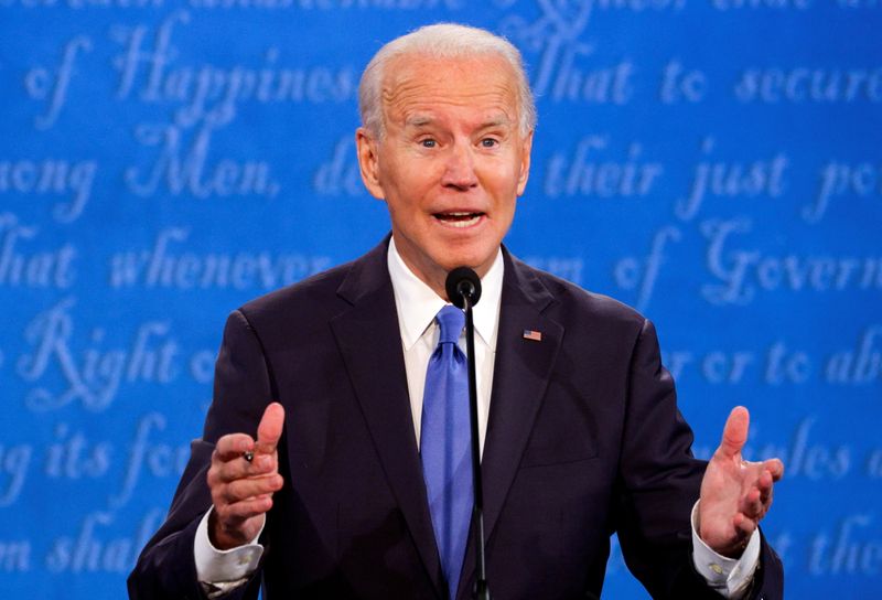 &copy; Reuters. Final 2020 U.S. presidential campaign debate in Nashville