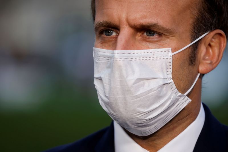 &copy; Reuters. El presidente francés, Emmanuel Macron, en Pontoise