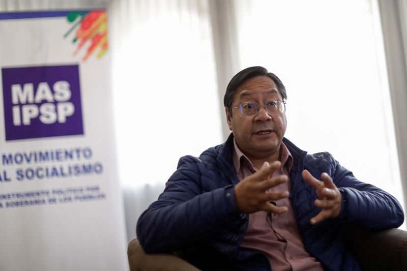 &copy; Reuters. Presidente eleito da Bolívia Luis Arce durante entrevista à Reuters em La Paz